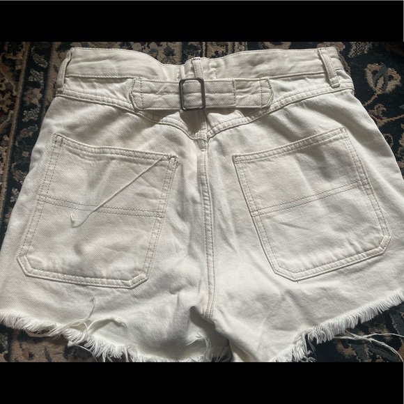 Free People High Rise White Jean Short - Picture 2 of 3